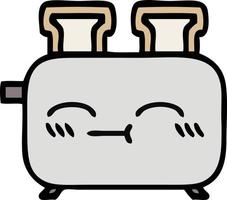 cute cartoon of a toaster vector