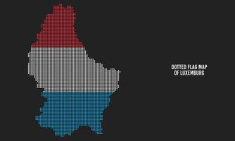 Halftone Dotted Style Flag Map of Luxemburg vector