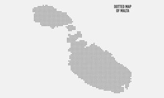 Dotted Black Map of Malta vector