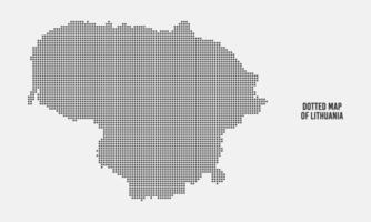 Lithuania Map Silhouette with Simple Black Dotted Style vector