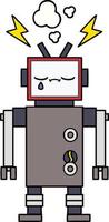 lindo robot de dibujos animados vector