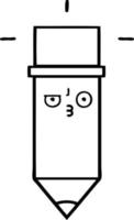 line drawing cartoon pencil vector