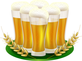 five glass of beer png