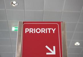 priority queue sign photo