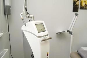 A modern laser device is ready for the antiaging gynecological procedures in a clinic photo