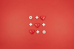 Noughts and crosses game for the Valentines Day photo