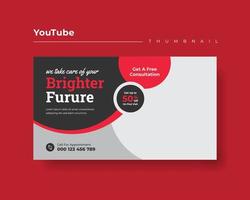 Youtube Channel Cover Wireframe. Youtube Banner For Design Your Channel. Put Your Content Under Background vector