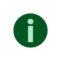 icon vector for information about your business or your item and you can click on it