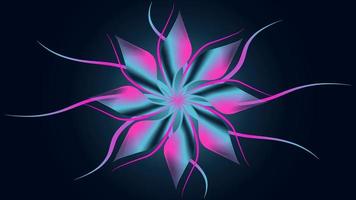 A magical and fabulous flower on a black background. vector