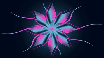 A magical and fabulous flower on a black background. vector