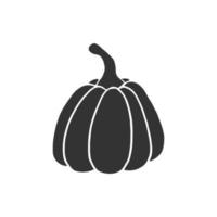 Pumpkin silhouette. Thanksgiving and Halloween Elements. Autumn pumpkin. vector