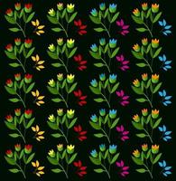 Colorful Flower Floral pattern design vector. Beautiful leaves and flower pattern design template vector. vector