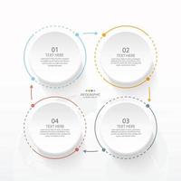 Basic circle infographic template with 4 steps. vector