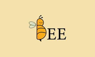 logotipo e ilustración de la abeja vector