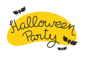 Halloween party card in flat style vector
