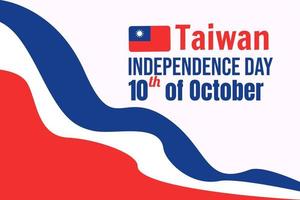 Taiwan Independence day 10th october background vector