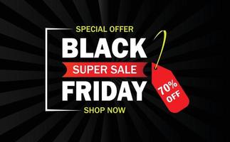 Black friday sale banner layout vector
