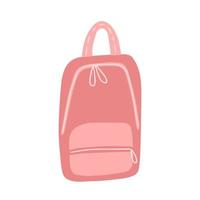 Hand drawn vector doodle school bag illustration. Cute hand drawn backpack clip art.
