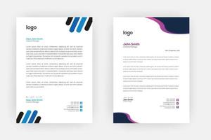 Creative letterhead , Elegant and minimalist style letterhead template design,A4 sizes vector