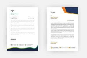 Creative letterhead , Elegant and minimalist style letterhead template design,A4 sizes vector