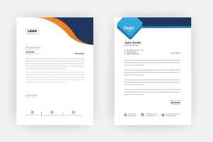 Creative letterhead , Elegant and minimalist style letterhead template design,A4 sizes vector