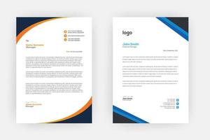 Creative letterhead , Elegant and minimalist style letterhead template design,A4 sizes vector