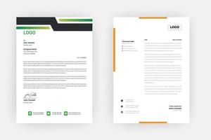 Creative letterhead , Elegant and minimalist style letterhead template design,A4 sizes vector