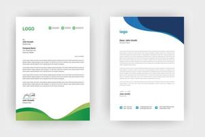 Creative letterhead , Elegant and minimalist style letterhead template design,A4 sizes vector
