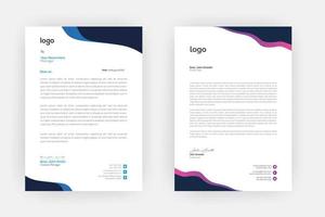 Creative letterhead , Elegant and minimalist style letterhead template design,A4 sizes vector