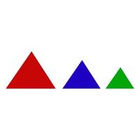 triangle of different sizes vector illustration