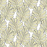 Tropical Leaves seamless pattern, nature foliage vector