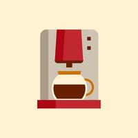 Coffee machine icon, flat style modern design vector
