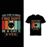 mejor diseño de camiseta para amantes de los gatos vector