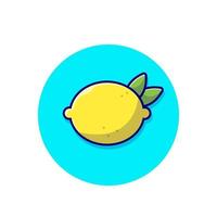 ilustración de icono de vector de dibujos animados de limón. alimento naturaleza icono concepto aislado premium vector. estilo de dibujos animados plana