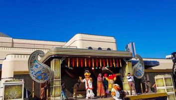 Osaka, Japan on April 2019. Universal Studio Japan in Osaka often puts on interesting shows, in this photo there is a Sesame Street puppet show.