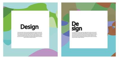 Simple modern abstract cover set. Cool colorful abstract shapes composition. Suitable for companies and businesses in any sector. Memorable, attractive, modern, simple, clean, profesional. Vector EPS