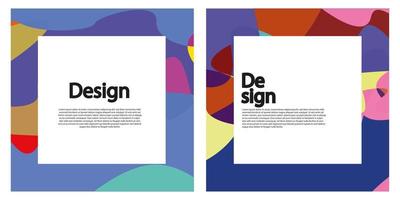 Simple modern abstract cover set. Cool colorful abstract shapes composition. Suitable for companies and businesses in any sector. Memorable, attractive, modern, simple, clean, profesional. Vector EPS