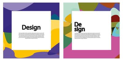 Simple modern abstract cover set. Cool colorful abstract shapes composition. Suitable for companies and businesses in any sector. Memorable, attractive, modern, simple, clean, profesional. Vector EPS