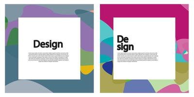 Simple modern abstract cover set. Cool colorful abstract shapes composition. Suitable for companies and businesses in any sector. Memorable, attractive, modern, simple, clean, profesional. Vector EPS