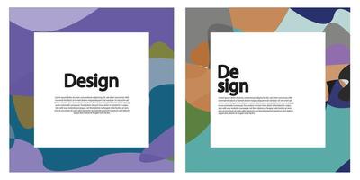 Simple modern abstract cover set. Cool colorful abstract shapes composition. Suitable for companies and businesses in any sector. Memorable, attractive, modern, simple, clean, profesional. Vector EPS