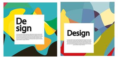 Modern abstract cover set. Cool colorful abstract shapes composition. Suitable for companies and businesses in any sector. Memorable, attractive, modern, simple, clean, profesional. Vector EPS 10