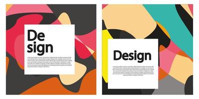 Modern abstract cover set. Cool colorful abstract shapes composition. Suitable for companies and businesses in any sector. Memorable, attractive, modern, simple, clean, profesional. Vector EPS 10