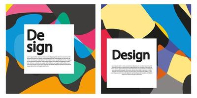 Modern abstract cover set. Cool colorful abstract shapes composition. Suitable for companies and businesses in any sector. Memorable, attractive, modern, simple, clean, profesional. Vector EPS 10