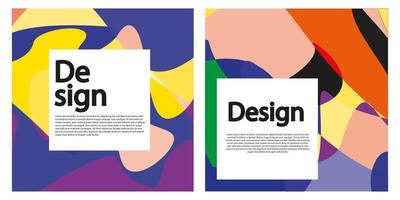 Modern abstract cover set. Cool colorful abstract shapes composition. Suitable for companies and businesses in any sector. Memorable, attractive, modern, simple, clean, profesional. Vector EPS 10