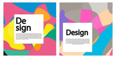 Modern abstract cover set. Cool colorful abstract shapes composition. Suitable for companies and businesses in any sector. Memorable, attractive, modern, simple, clean, profesional. Vector EPS 10