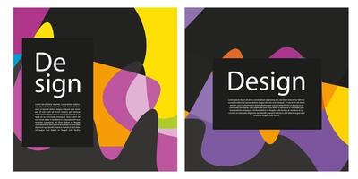 Modern abstract cover set. Cool colorful abstract shapes composition. Suitable for businesses template, background, cover, and etc. Memorable, modern, simple, clean, profesional. Vector EPS 10