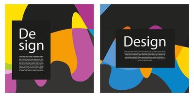 Modern abstract cover set. Cool colorful abstract shapes composition. Suitable for businesses template, background, cover, and etc. Memorable, modern, simple, clean, profesional. Vector EPS 10