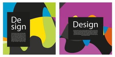 Modern abstract cover set. Cool colorful abstract shapes composition. Suitable for businesses template, background, cover, and etc. Memorable, modern, simple, clean, profesional. Vector EPS 10