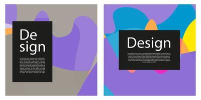 Modern abstract cover set. Cool colorful abstract shapes composition. Suitable for businesses template, background, cover, and etc. Memorable, modern, simple, clean, profesional. Vector EPS 10