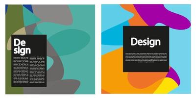 Modern abstract cover set. Cool colorful abstract shapes composition. Suitable for businesses template, background, cover, and etc. Memorable, modern, simple, clean, profesional. Vector EPS 10